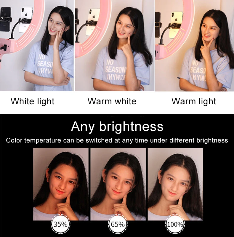 MAMEN видео селфи кольцо светильник 18 дюймов 45 см светодиодный с регулируемой