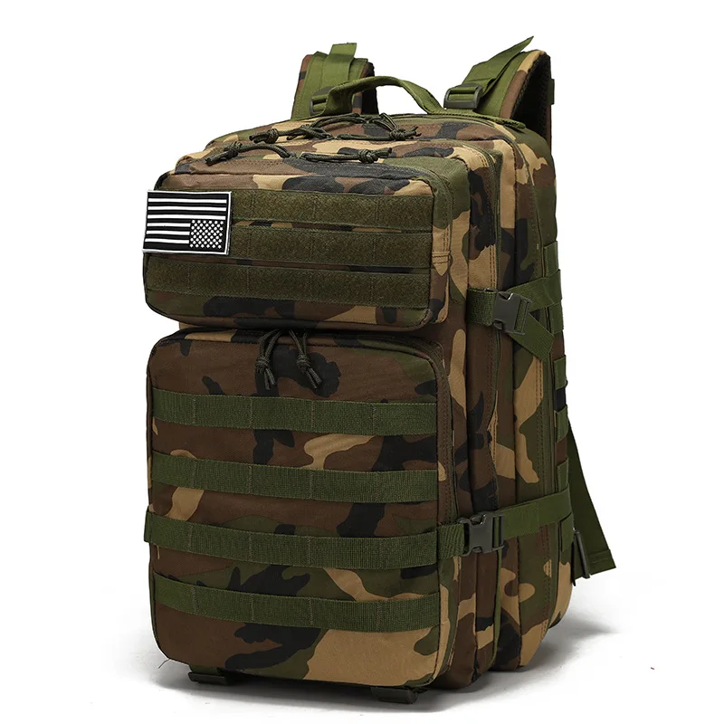 Jungle 45L Тактический Рюкзак Военная армейская штурмовая сумка для улицы 3P EDC Molle пакет для мужчин для треккинга кемпинга охоты большой емкости сумки - Цвет: Jungle