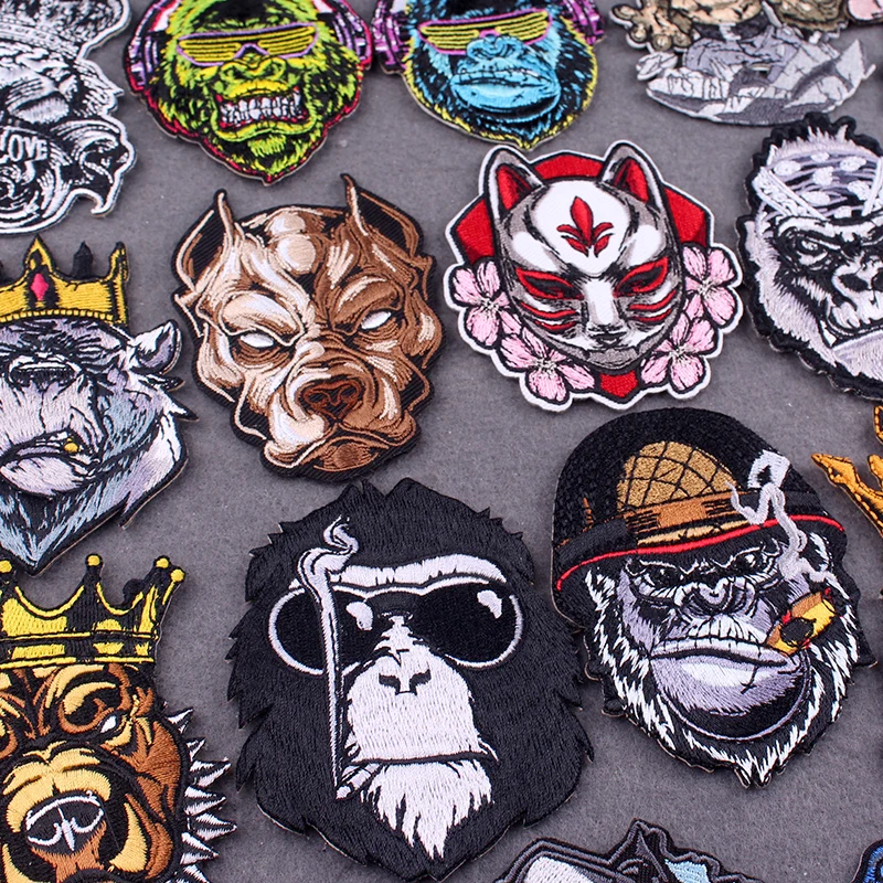Патчи сделай сам с изображением собаки и лисы вышитые патчи на одежду наклейки в