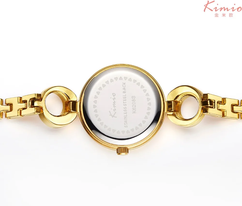 

KIMIO Top Brand Women Quartz Watches Stainless Steel Bracelet Watch Shell Surface Moon Rhinestone Watch Ladies Dress Reloj Mujer