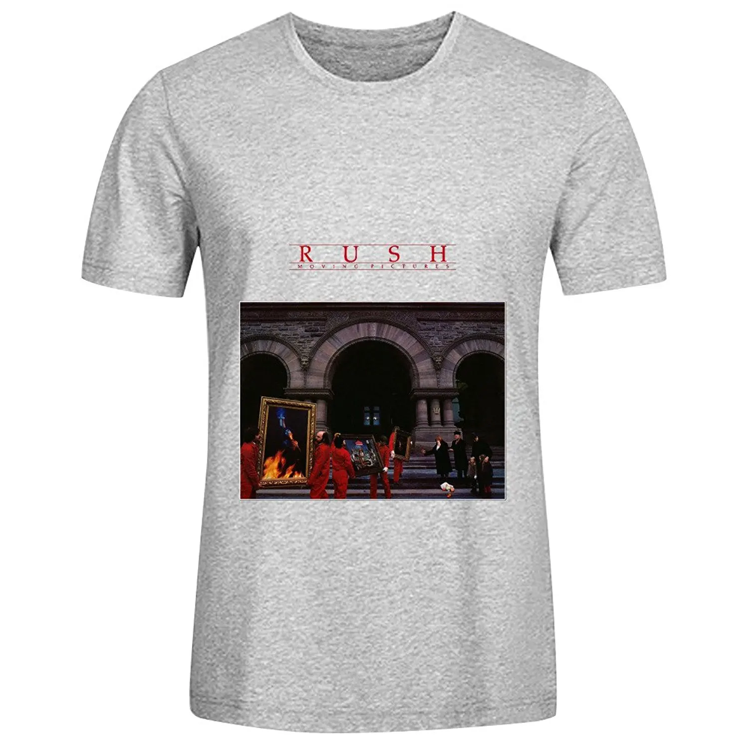 Мужские рубашки с круглым вырезом и принтом Rush Moving Pictures Soul| |