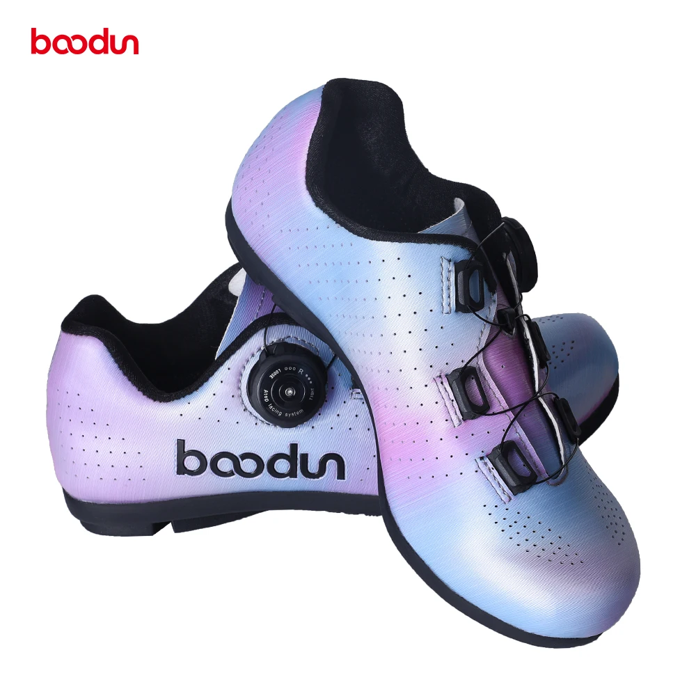 

2020 new ladies road bike shoes double spin button breathable ultra light wear-resistant bicycle shoes ladies cycling shoes