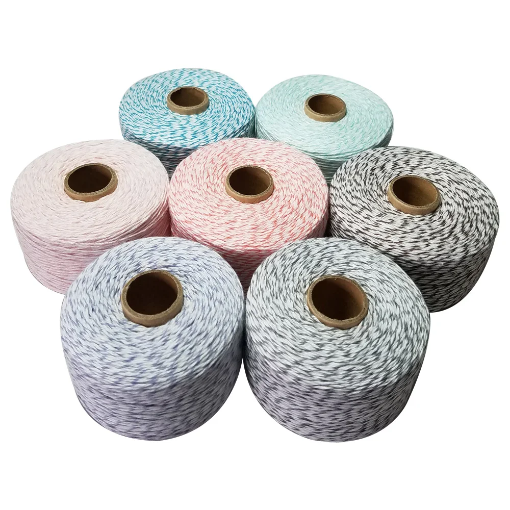 100% Cotton 200m/roll  thin cords colourful  twine string thread for handmade gift pack DIY