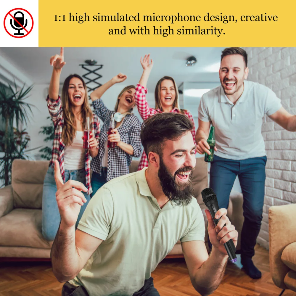 

NUOBESTY Toy Microphone Pretend Play Mic Stage or Costume Prop Birthday Party Favor for Boys Girls Toddlers