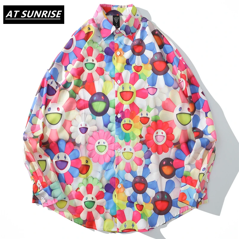 2020 креативное платье с длинным рукавом и принтом рубашки в стиле хип хоп