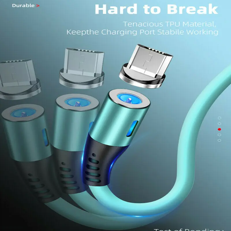 Магнитный кабель для быстрой зарядки UGI 1/2/3 упаковки 3 в 1 Micro USB IOS и USB-C м быстрое