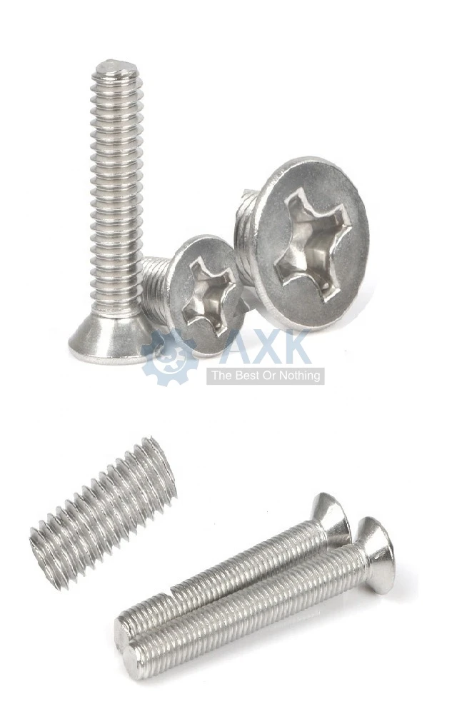 100pcs/lot UNC 6-32*3/16 1/4 5/16 3/8 1/2 5/8 3/4 7/8 1 inch Stainless steel A2 flat head countersunk phillips screw
