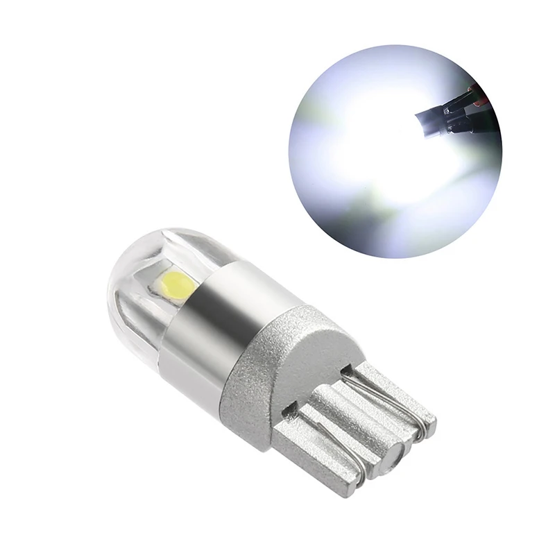 

20Pcs White T10 12V 168 194 192 2825 W5W 3030 2SMD LED Wedge Car Bulbs For Width Indicator Lamps License Plate Lights