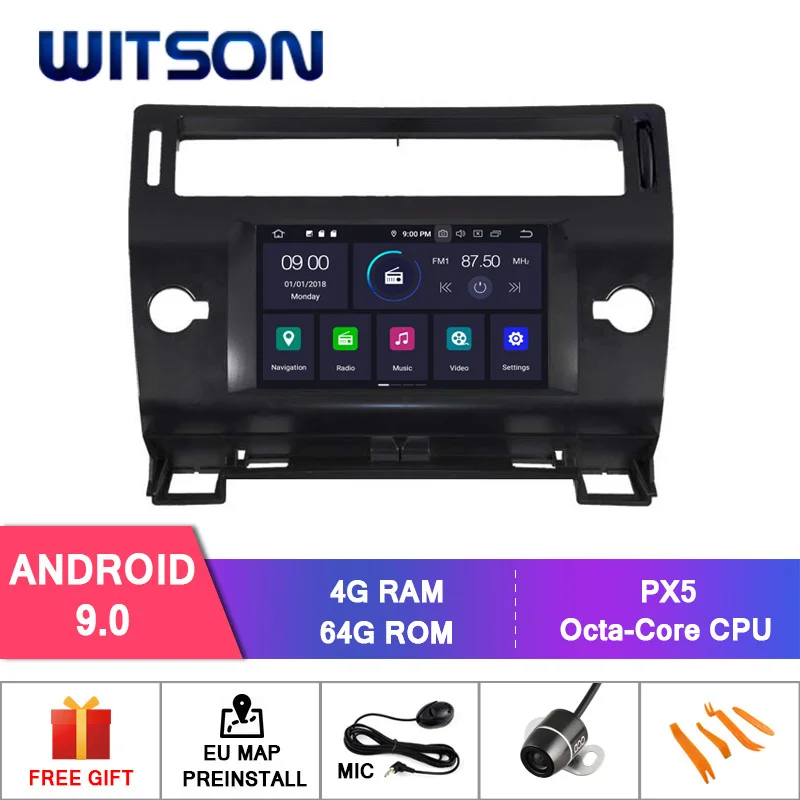PX5 Android 9.0 WITSON Android 9,0 ips HD экран для CITROEN C4 2004-2012 автомобильный DVD головное устройство 4 Гб ram+ 64 Гб FLASH 8 Восьмиядерный+ DVR/wifi+ DSP+ DAB+ OBD - Цвет: PX5 Android 9.0