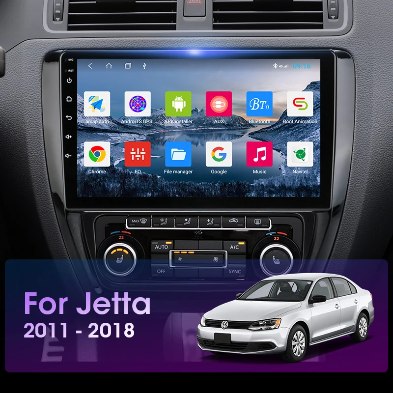 JMCQ Android 9 0 для Volkswagen VW Sagitar Jetta Bora 2011-2018 Автомагнитола Мультимедиа Видео 2 din RDS GPS
