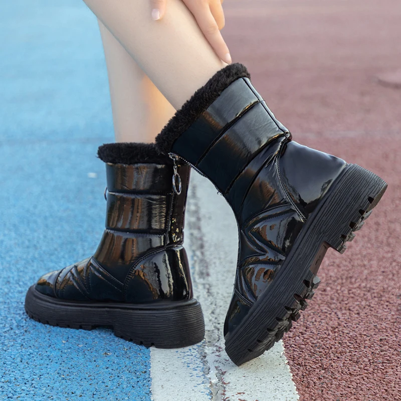 Зимние сапоги женские зимние Теплая обувь на пуху легкая одежда для девушек цвет