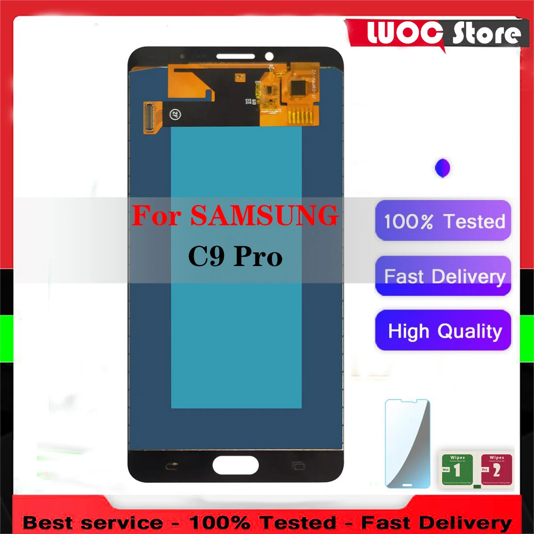 

New 100% Tested incell For Samsung Galaxy C9 Pro C9000 LCD Display Touch Screen Digitizer Assembly Replacement