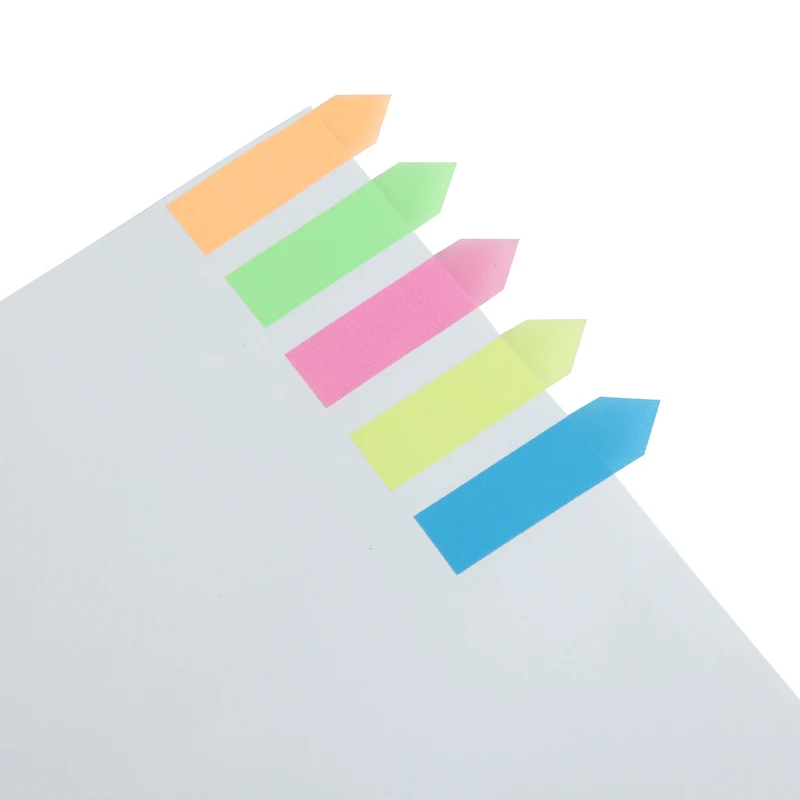 Memo Pads Comix D6019 Easy Tab Notes Stick Colorful (arrow) Transparent Naked 76x125mm Color Assorted(5 Color) 20 Sheets N | Канцтовары