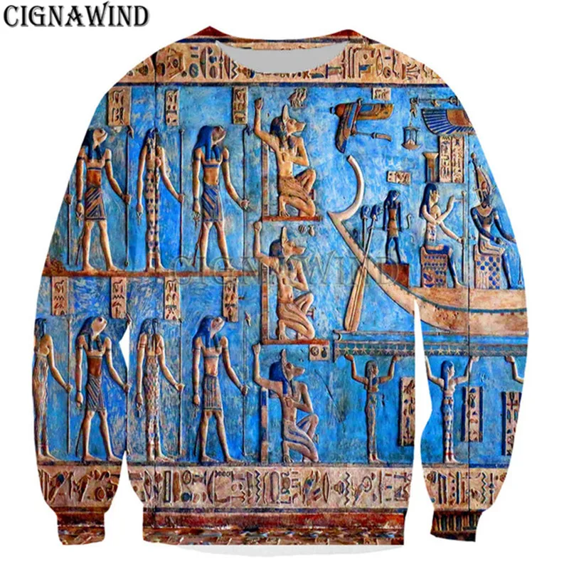 Fashion cool hoodie men/women Ancient Egyptian Pharaoh 3D print hoodies sweatshirts casual Harajuku style streetwear tops | Мужская