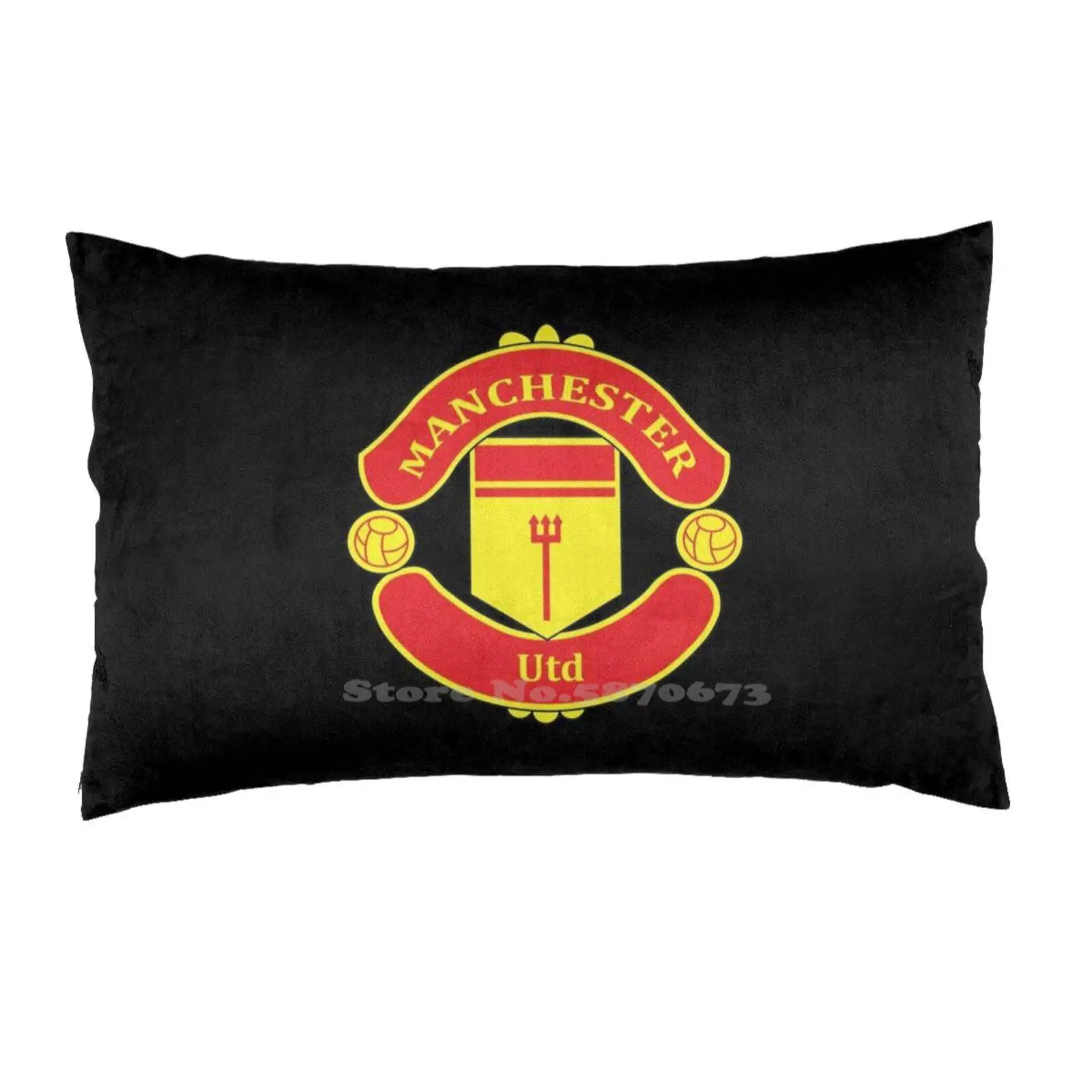 Черный футбол прямоугольная наволочка для сна постельное белье Mu M Old Traf логотип