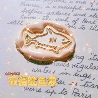 creative the shark head special shaped wax seal stampfire lacquer seal head wedding greeting card wax seal