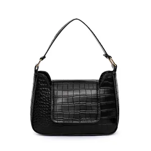 luxury womens handbag crocodile chain armpit bag high sense stick bag fashion sexy stone pattern single shoulder messenger bag free global shipping