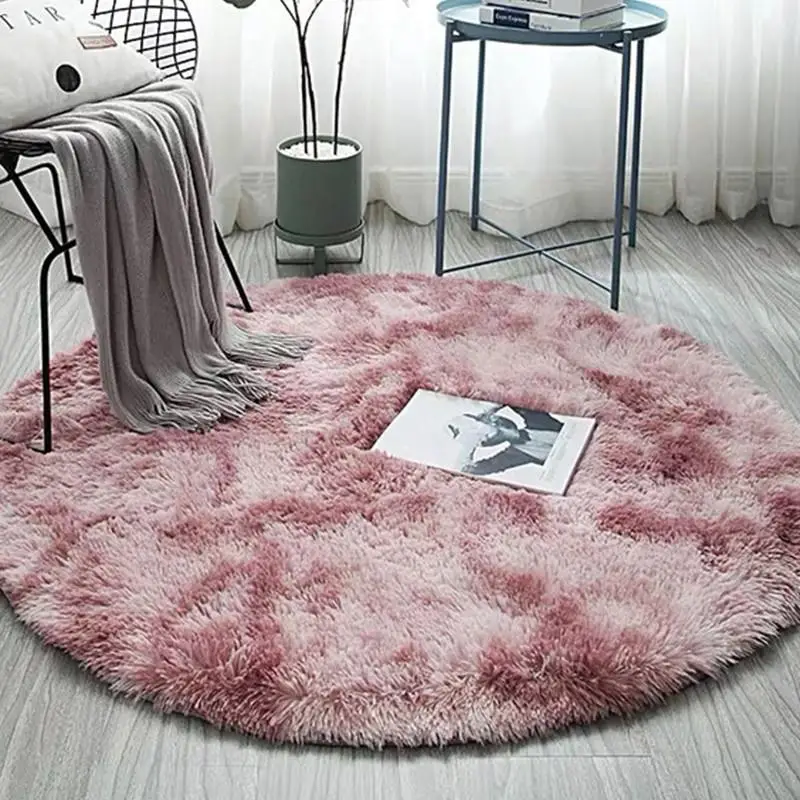 Домашний напольный коврик длинный меховой пушистый моющийся Мягкий