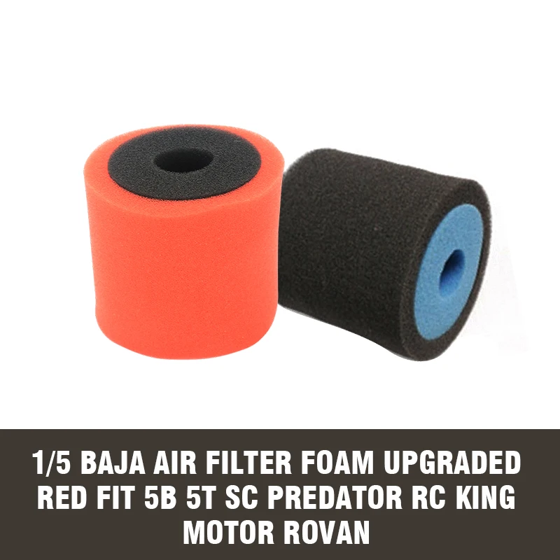 1/5 Baja воздушный фильтр пена Модернизированный Красный fit 5B 5T SC Predator RC King мотор Rovan бензин дистанционное управление фильтрационная хлопковая часть