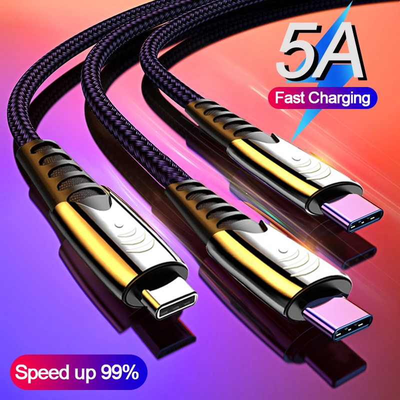 3 в 1 USB Type C кабель 5A Быстрая зарядка мульти быстрое зарядное устройство Micro для iPhone
