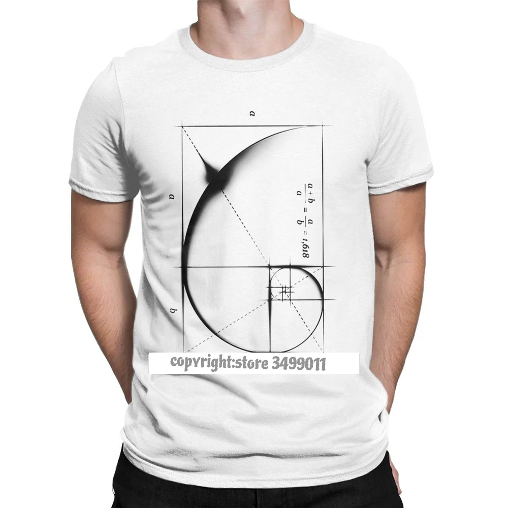 Fibonacci Sequence Golden Ratio Men T Shirt Math Technical Geek Vintage Tee Shirt Tops T Shirts Harajuku Sweatshirt