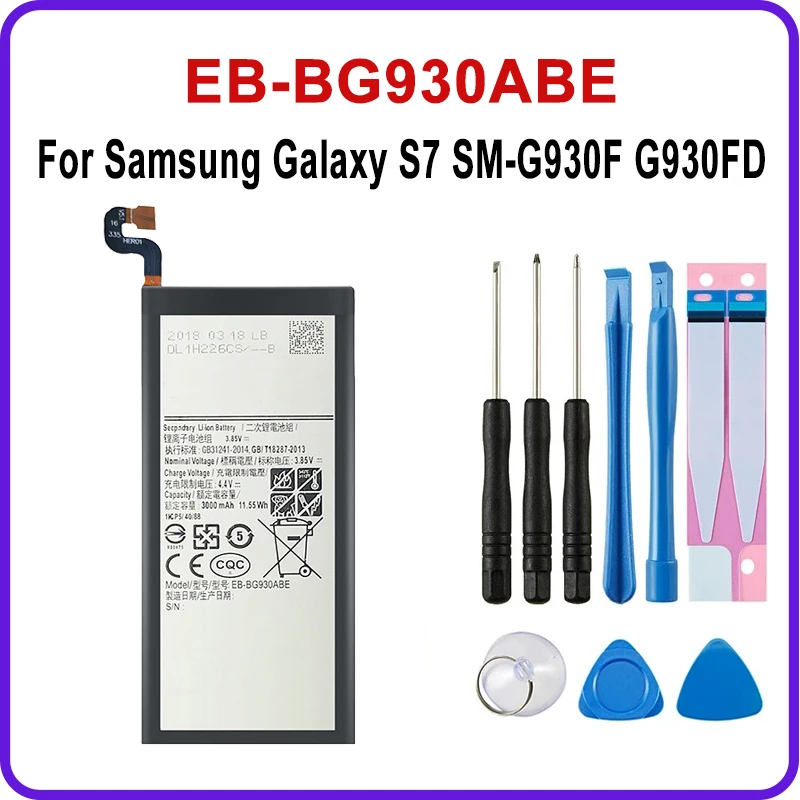 

Battery EB-BG930ABE 3000mAh Li Batteria Replacement For Samsung Galaxy S7 SM-G930F G930FD G930W8 G930A G930V G930T G930FD G9300