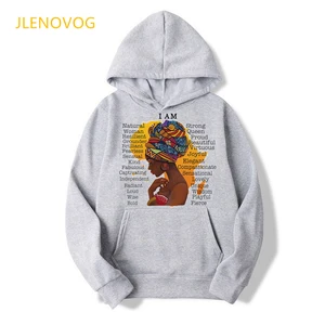 Женский свитшот Я сильная меланиновая королева, Черная Женская осенне-зимняя одежда, белые розовые серые черные толстовки из материи