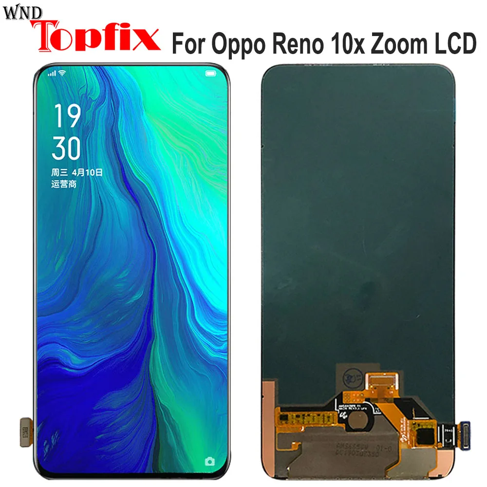 

6.6" Amoled For Oppo Reno 10x Zoom LCD Display Screen Frame+Touch Panel Digitizer For Oppo Reno 10x Zoom CPH1919 Display