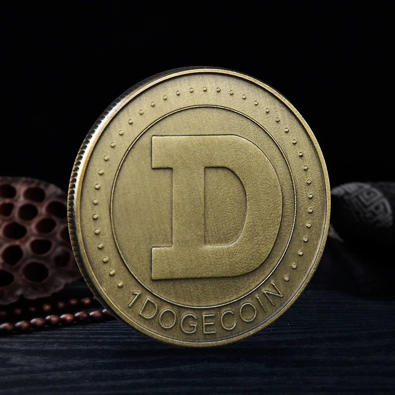 Памятные монеты Dogecoin с медным покрытием коллекционные предметы догкоин