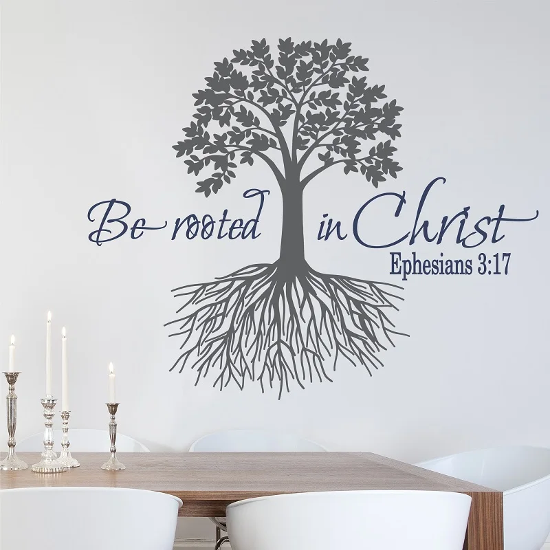 Ephesus 3:17 Библейские стихи испанские виниловые наклейки на стену христианские