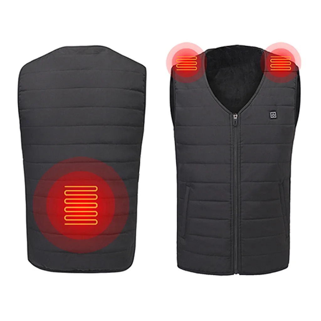Жилет с электроподогревом для мужчин и женщин безрукавка USB-зарядкой теплая