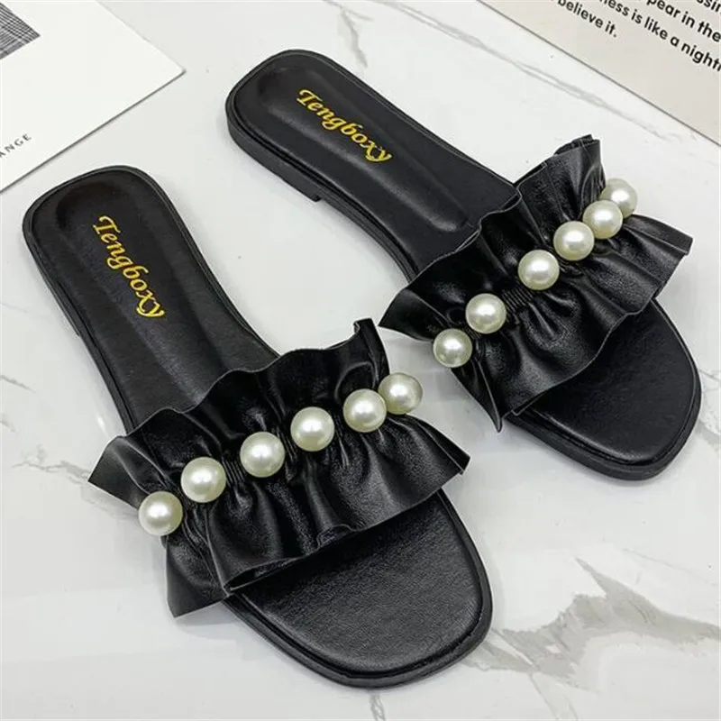 

Large size flat-bottomed slippers women's new style breathable bottoms womens sandals platform fashion casual shoes women slides
