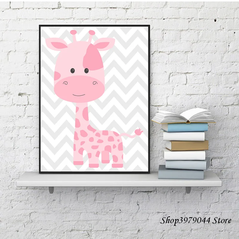 Картина на холсте с изображением животных Постер в скандинавском стиле