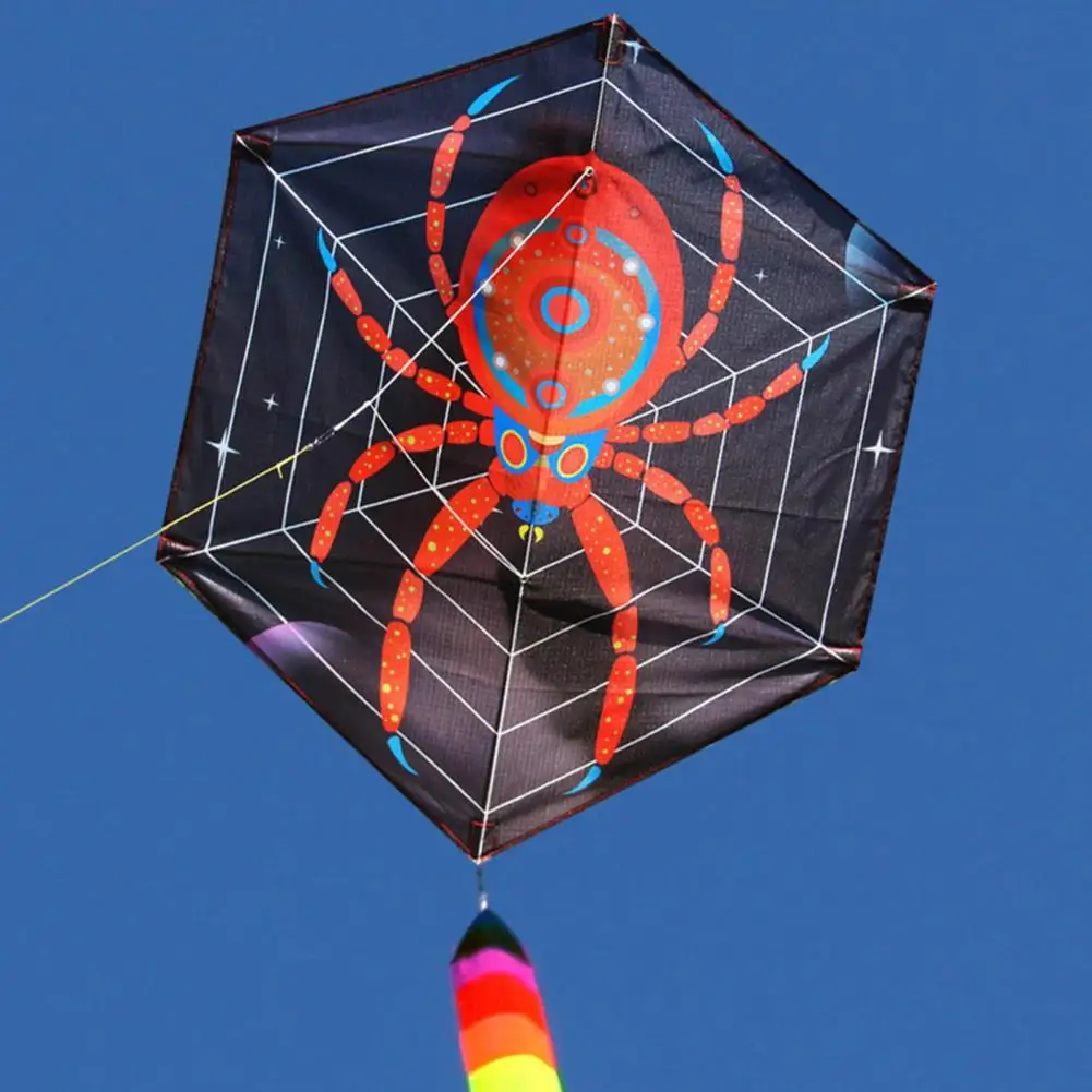 

Great Windproof Cartoon Creative Kite Toy Outdoor Kite Eco-friendly Spider-Print