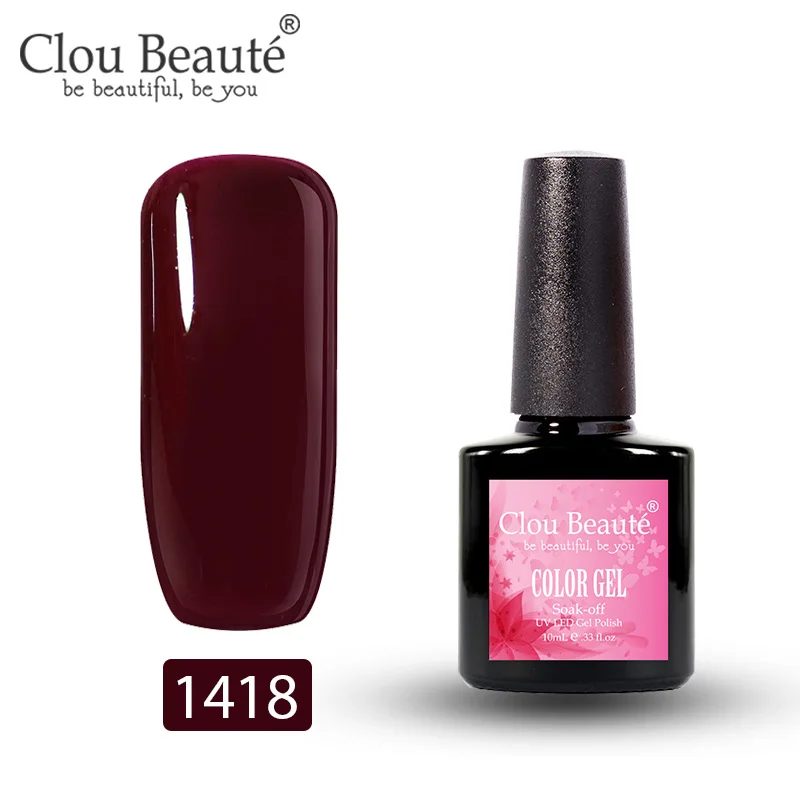 Clou Beaute 179 цветов Гель-лак для ногтей 10 мл УФ маникюр Дизайн полуперманентные Лаки дизайн ногтей гель Украшение Лак - Цвет: 1418
