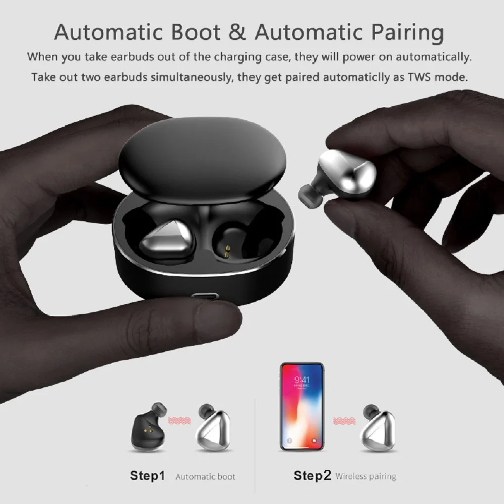 TWS наушники T50 Беспроводные с поддержкой Bluetooth 5 0 и микрофоном|Наушники гарнитуры|