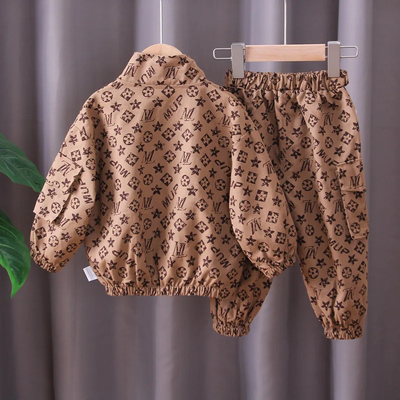 Брендовый Детский костюм для мальчиков Douyin красный девочек новинка осень-зима 2020