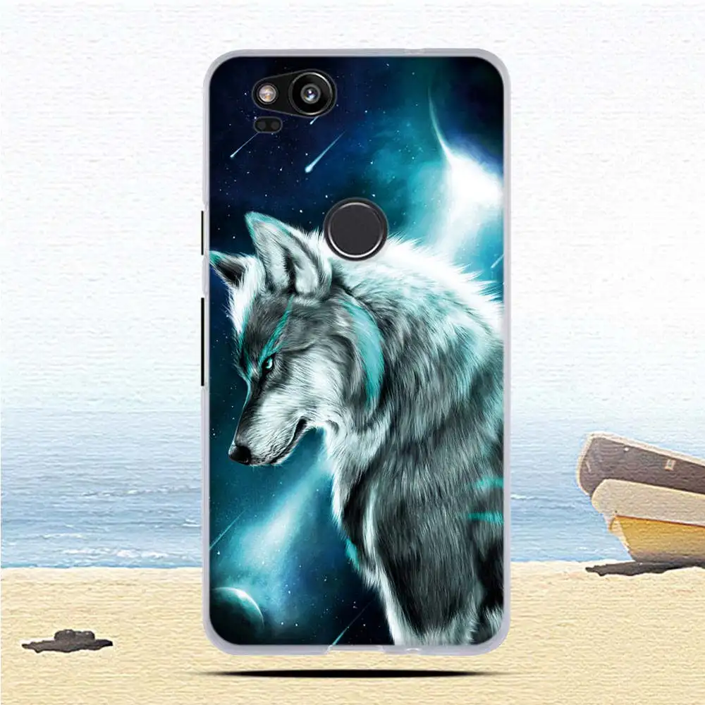 Силиконовый чехол для Google Pixel 2 задняя крышка мягкий ТПУ телефона с нарисованными