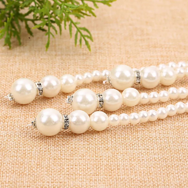 Модное жемчужное украшение длинное многослойное ожерелье из нитей Простое