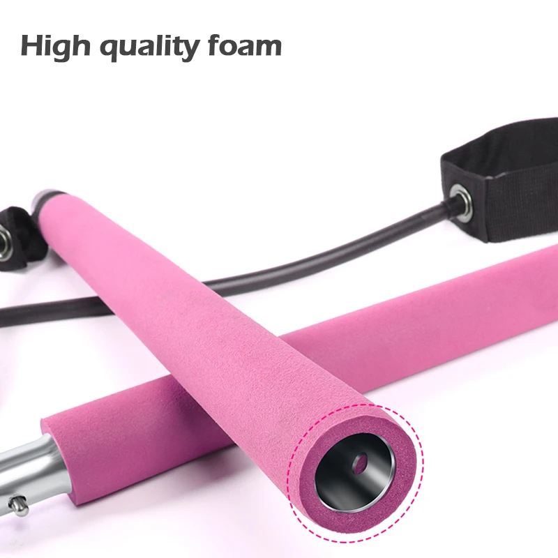 Пилатес палка для упражнения резистивные полосы Йога бар набор портативный