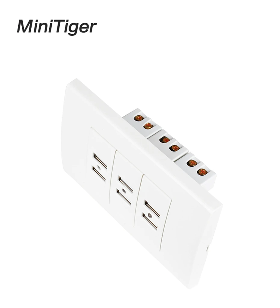 Minitiger США/AU стандартная настенная розетка USB 6 USB зарядное устройство порт для мобильного телефона с индикатором 118 мм* 80 мм белая пластиковая панель