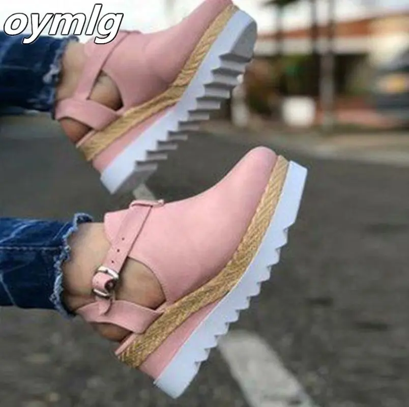 Новая модель женских сандалий размера плюс Обувь для женщин Босоножки на высоком