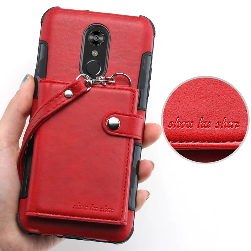 Роскошный чехол-бумажник из искусственной кожи в стиле ретро для LG Q7/Q7 +/Q7 Aipha V30 Q