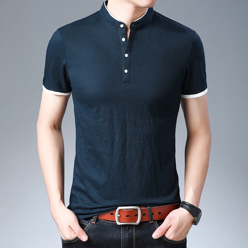 

Liseaven Men T Shirt Casual Short Sleeve tshirt Slim Men's Basic Tops Tees Stretch T-shirt Comfortable Tee Shirt