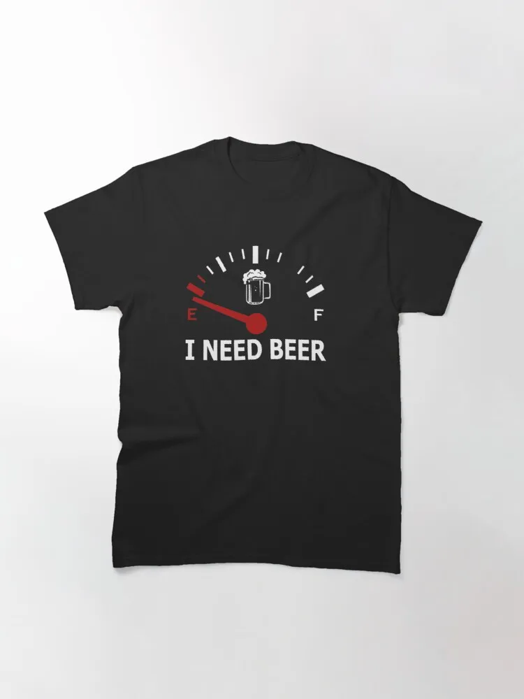 

Женская Классическая футболка с надписью «i need beer»