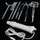 Электроды с 7 красными или фиолетовыми лучами, стеклянная трубка, средство для удаления акне, высокочастотное средство для ухода за кожей лица, спа, косметическое устройство