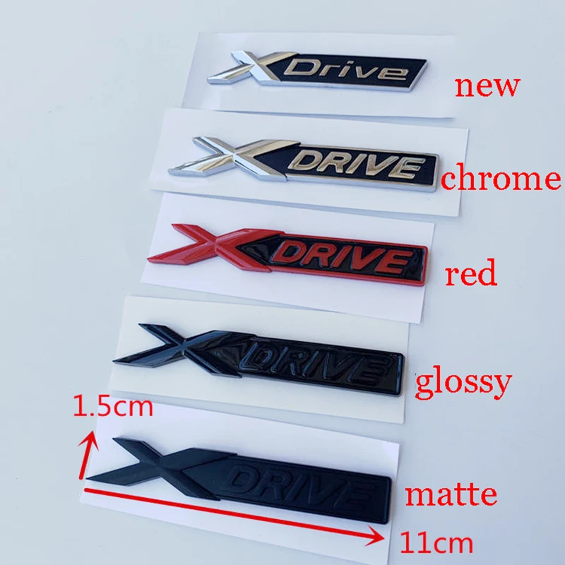 For BMW New XDrive Old XDRIVE Fender Emblem Badge X1 X3 X4 X5 X6 X7 Car Styling Discharging Capacity Sticker Glossy Black Red images - 6