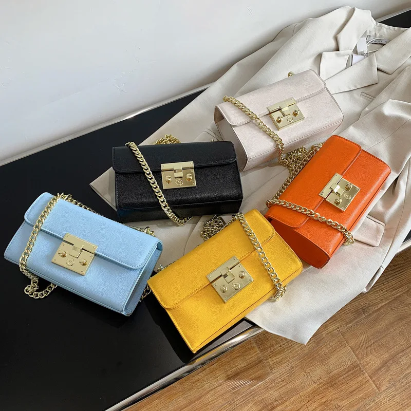 

Casual Aesthetic Shoulder Bag Women's Square Crossbody Bags Classical Chain Messenger Bag Female High Quality Shopping Bags 2021