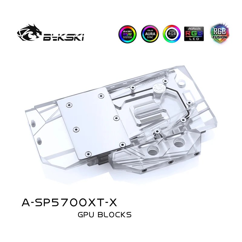 Водяной блок Bykski для Sapphire RX 5700 XT Pulse MSI RX5700XT MECH/EVOKE / AMD GPU Card с полным покрытием