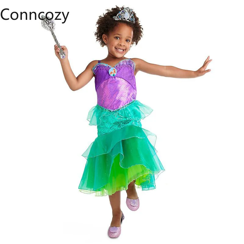 

Детское платье принцессы с юбкой-годе, Новое Стильное платье для девочек, летний костюм на Хэллоуин, платье для девочек, одежда на Хэллоуин, ...